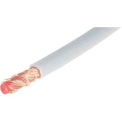 RS PRO Screened 1 Core Microphone Cable, 0.078 mm² CSA, 2.4mm od, 25m, Grey