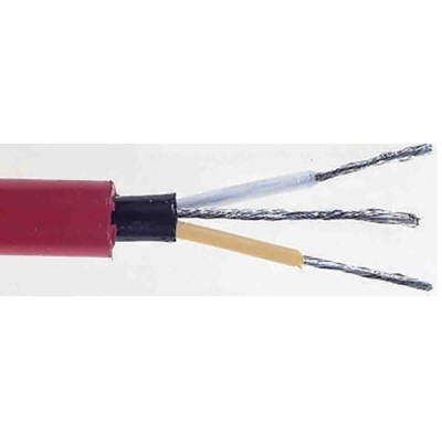 RS PRO Screened 2 Core Microphone Cable, 0.36 mm² CSA, 6.6mm od, 100m, Red