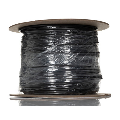 RS PRO Screened 3 Core Microphone Cable, 0.22 mm² CSA, 4mm od, 100m, Black