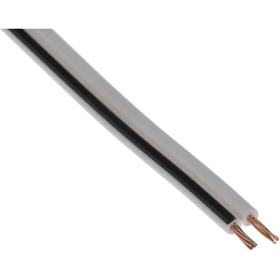 RS PRO 2 Core Speaker Cable, 0.34 mm² CSA, 1.8mm od, 100m, White