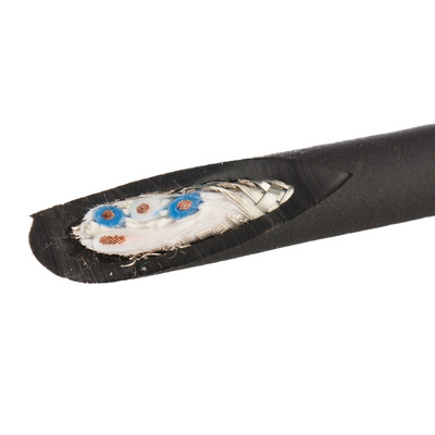 Belden Screened 4 Core Microphone Cable, 0.2 mm² CSA, 6.22mm od, 30m, Black