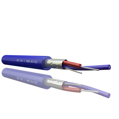 RS PRO Screened 2 Core, 0.25 mm² CSA, 3.5mm od, 100m, Blue