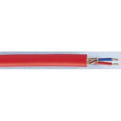 Quadrant Connectors Screened 2 Core Microphone Cable, 0.22 mm² CSA, 6mm od, 25m, Black