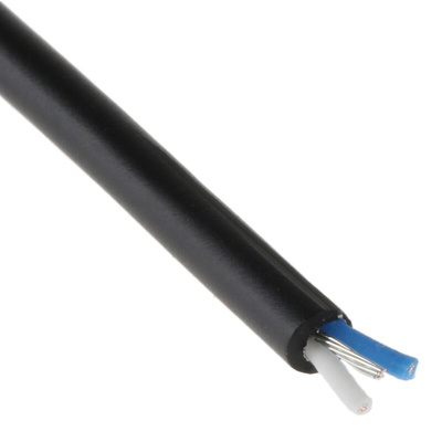 Van Damme Screened Microphone Cable, 0.19 mm² CSA, 3.5mm od, 100m, Black