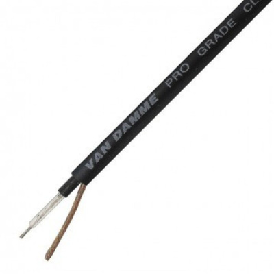Van Damme Screened Instrument Cable, 0.22 mm² CSA, 6mm od, 100m, Black