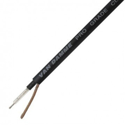 Van Damme Screened Instrument Cable, 0.22 mm² CSA, 6mm od, 100m, Black