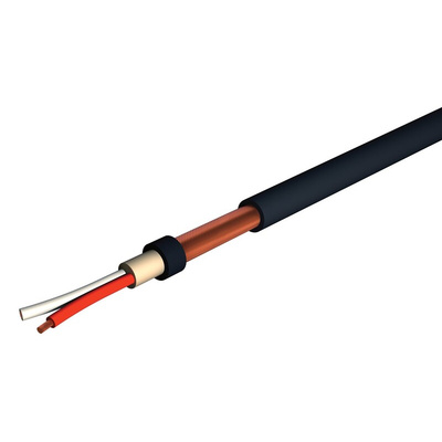 S2Ceb-Groupe Cae Screened 2 Core Microphone Cable, 0.22 mm² CSA, 6.2mm od, 100m, Black