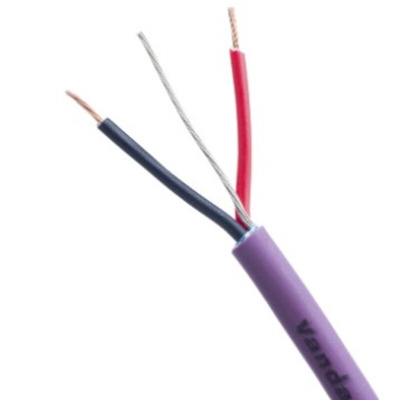 Van Damme Screened Line level Low Voltage signal Cable, 0.22 mm² CSA, 3.9mm od, 100m, Purple