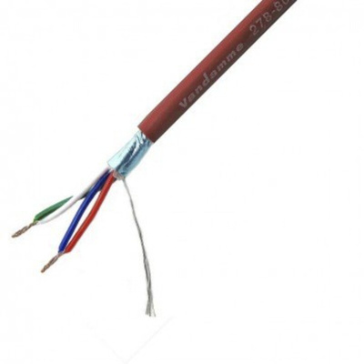 Van Damme Screened Microphone Cable, 0.08 mm² CSA, 3.7mm od, 100m, Brown