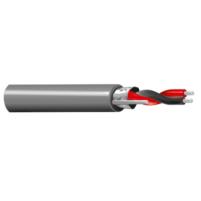 Belden Screened 2 Core Line level Low Voltage signal Cable, 0.33 mm2 CSA, 3mm od, 304m, Black