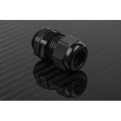 RS PRO Black Nylon Cable Gland, M20 Thread, 10mm Min, 14mm Max, IP68