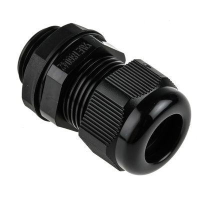 RS PRO Black Nylon Cable Gland, M20 Thread, 10mm Min, 14mm Max, IP68