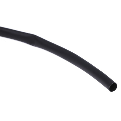 RS PRO Heat Shrink Tubing, Black 3mm Sleeve Dia. x 10m Length 3:1 Ratio