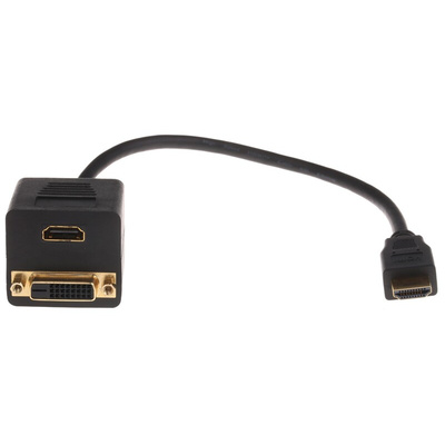 RS PRO Male HDMI to DVI-D Dual Link, HDMI Cable