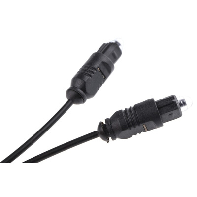 RS PRO Male TOSlink to Male TOSlink Optical Audio Cable, 1.5m