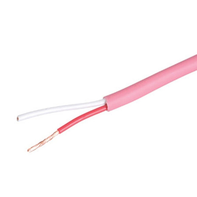 Cable Power 2 Core Speaker Cable, 1.5 mm² CSA, 6.6mm od, 100m, Pink