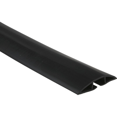 RS PRO 1m Black Cable Cover in PVC, 19 x 10.9mm Inside dia.