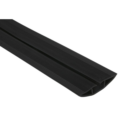 RS PRO 1m Black Cable Cover in PVC, 19 x 10.9mm Inside dia.