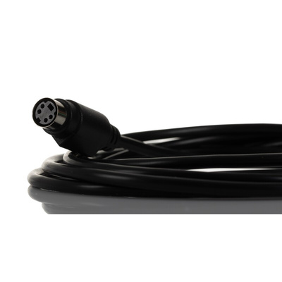 RS PRO Male 4 Pin mini-DIN to Female 4 Pin mini-DIN Black DIN Cable 2m