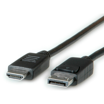 Roline Male DisplayPort to Male HDMI, PVC Cable, 2m