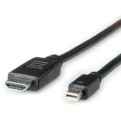 Roline Male Mini DisplayPort to Male HDMI, PVC Cable, 2m
