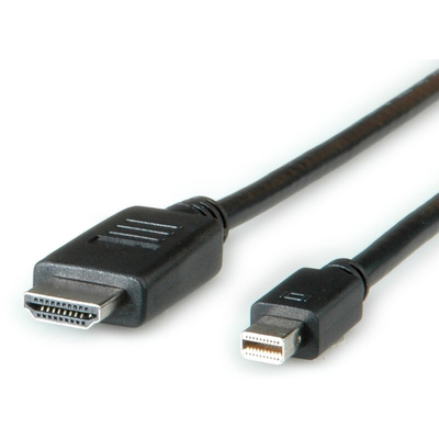 Roline Male Mini DisplayPort to Male HDMI, PVC Cable, 3m