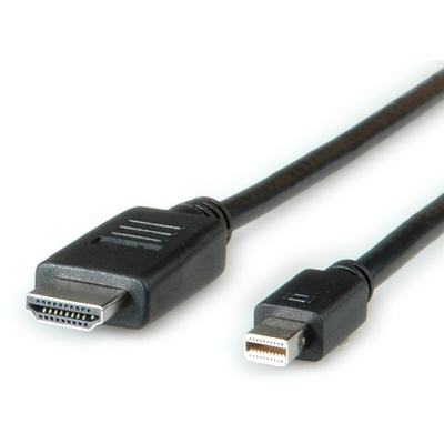 Roline Male Mini DisplayPort to Male HDMI, PVC Cable, 4.5m