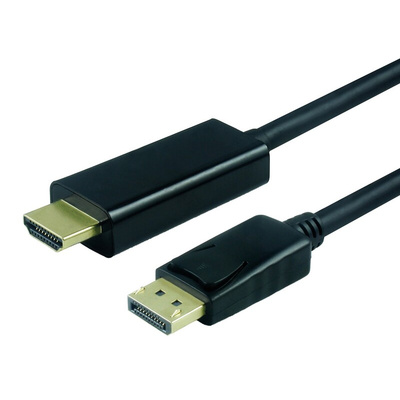 Roline Male DisplayPort to Male HDMI, PVC Cable, 4K, 1m