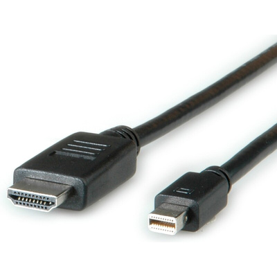 Roline Male Mini DisplayPort to Male HDMI, PVC Cable, 2m