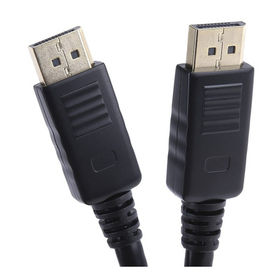 RS PRO Male DisplayPort to Male DisplayPort, PVC  Cable, 1080p, 1m