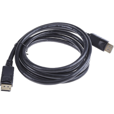 RS PRO Male DisplayPort to Male DisplayPort, PVC  Cable, 4K @ 60Hz