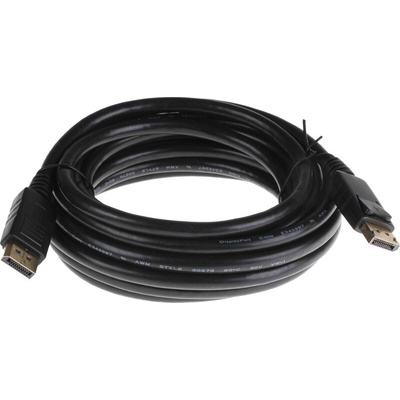 RS PRO Male DisplayPort to Male DisplayPort, PVC Cable, 1080p, 5m