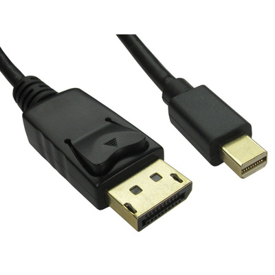 RS PRO Male DisplayPort to Male Mini DisplayPort, PVC  Cable, 1080p, 5m