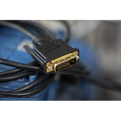 RS PRO Male DisplayPort to Male DVI-D Dual Link, PVC  Cable, 1080p, 2m