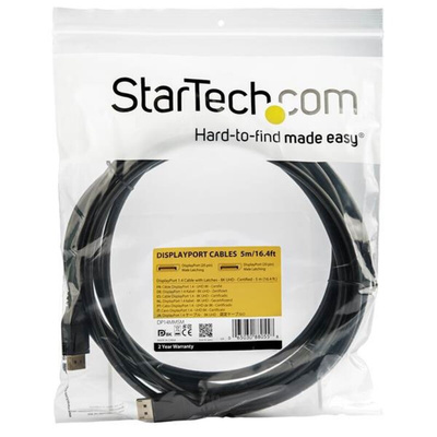 StarTech.com Male DisplayPort to Male DisplayPort, PVC  Cable, 8K @ 60 Hz, 5m