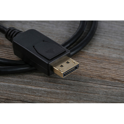 RS PRO Male DisplayPort to Male HDMI, PVC  Cable, 4K, 1m