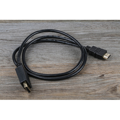 RS PRO Male DisplayPort to Male HDMI, PVC  Cable, 4K, 1m
