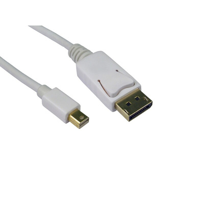 RS PRO Male Mini DisplayPort to Male DisplayPort, PVC  Cable, 4K, 1m