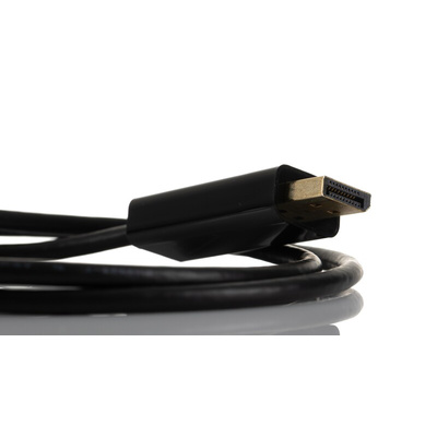RS PRO Male DisplayPort to Male USB C, PVC  Cable, 4K, 1m