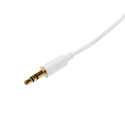 StarTech.com Male 3.5mm Stereo Jack to Male 3.5mm Stereo Jack Aux Cable, White, 3m