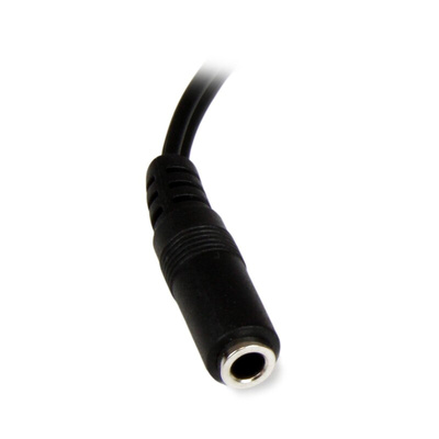 StarTech.com Female 3.5mm Stereo Jack to Male RCA x 2 Aux Cable, Black, 150mm