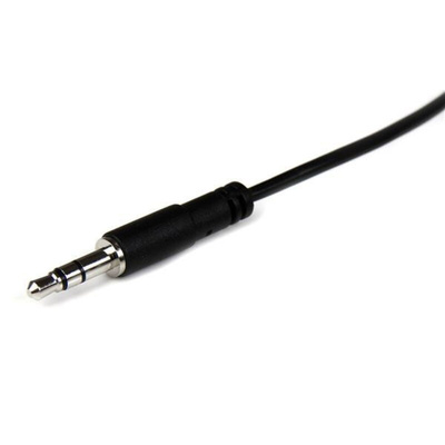 StarTech.com Male 3.5mm Stereo Jack to Female 3.5mm Stereo Jack Aux Cable, Black, 1m