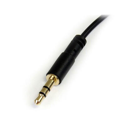 StarTech.com Male 3.5mm Stereo Jack to Male 3.5mm Stereo Jack Aux Cable, Black, 300mm