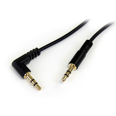 StarTech.com Male 3.5mm Stereo Jack to Male 3.5mm Stereo Jack Aux Cable, Black, 300mm