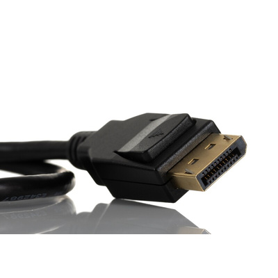 RS PRO Male DisplayPort to Male DisplayPort, PVC  Cable, 8K @ 60Hz