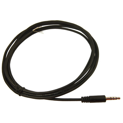 RS PRO Male 3.5mm Stereo Jack to Unterminated Aux Cable, Black, 2m