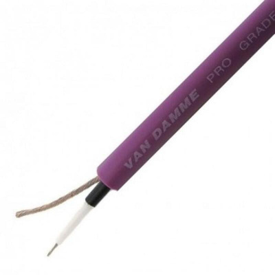 Van Damme Screened 2 Core, 0.22 mm² CSA, 6mm od, 100m, Purple