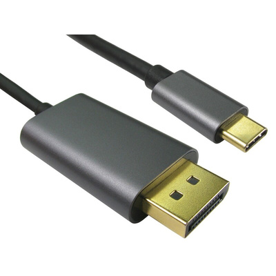 RS PRO Male DisplayPort to Male USB C  Cable, 8K, 1m