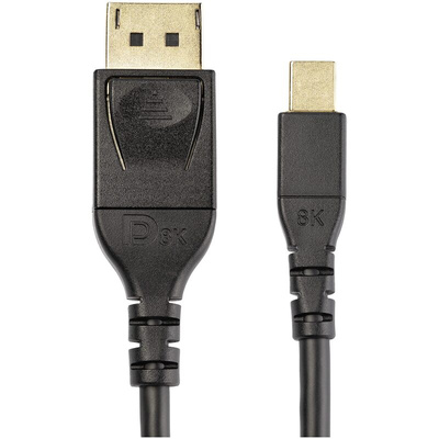 StarTech.com Male Mini DisplayPort to Male DisplayPort, PVC  Cable, 8K @ 60 Hz, 1m