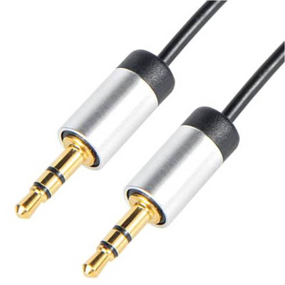 Okdo Male 3.5mm Stereo Jack to Male 3.5mm Stereo Jack Aux Cable, Black, 3m